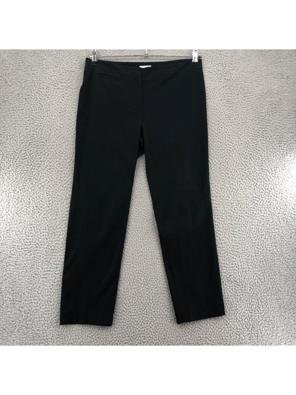 J Jill Pants Women 6 Black Tapered Cotton Stretch Twill Ankle Low Rise Trousers